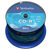 Диск CD-R Verbatim 700Mb/80min 52x (cake 50шт) Extra