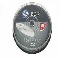 Диск HP BD-R 25Gb 6x (cake 10), 1 штука (упаковка 10 шт)