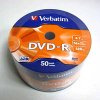 Диск Verbatim 4.7Gb -16x (Wrap 50) DVD-R AZO 43788 (Акция!!!)