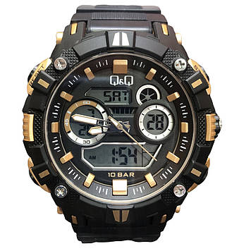 Водонепроникний та протиударний наручний годинник військовий з підсвіткою Q&Q Оригинал