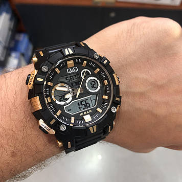 Армійський годинник водонепроникний протиударний с підсвіткою Q&Q 10 АТМ Оригінал