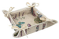 Хлебница текстильная корзинка для сладостей Limaso 20х20х8 см. гобелен