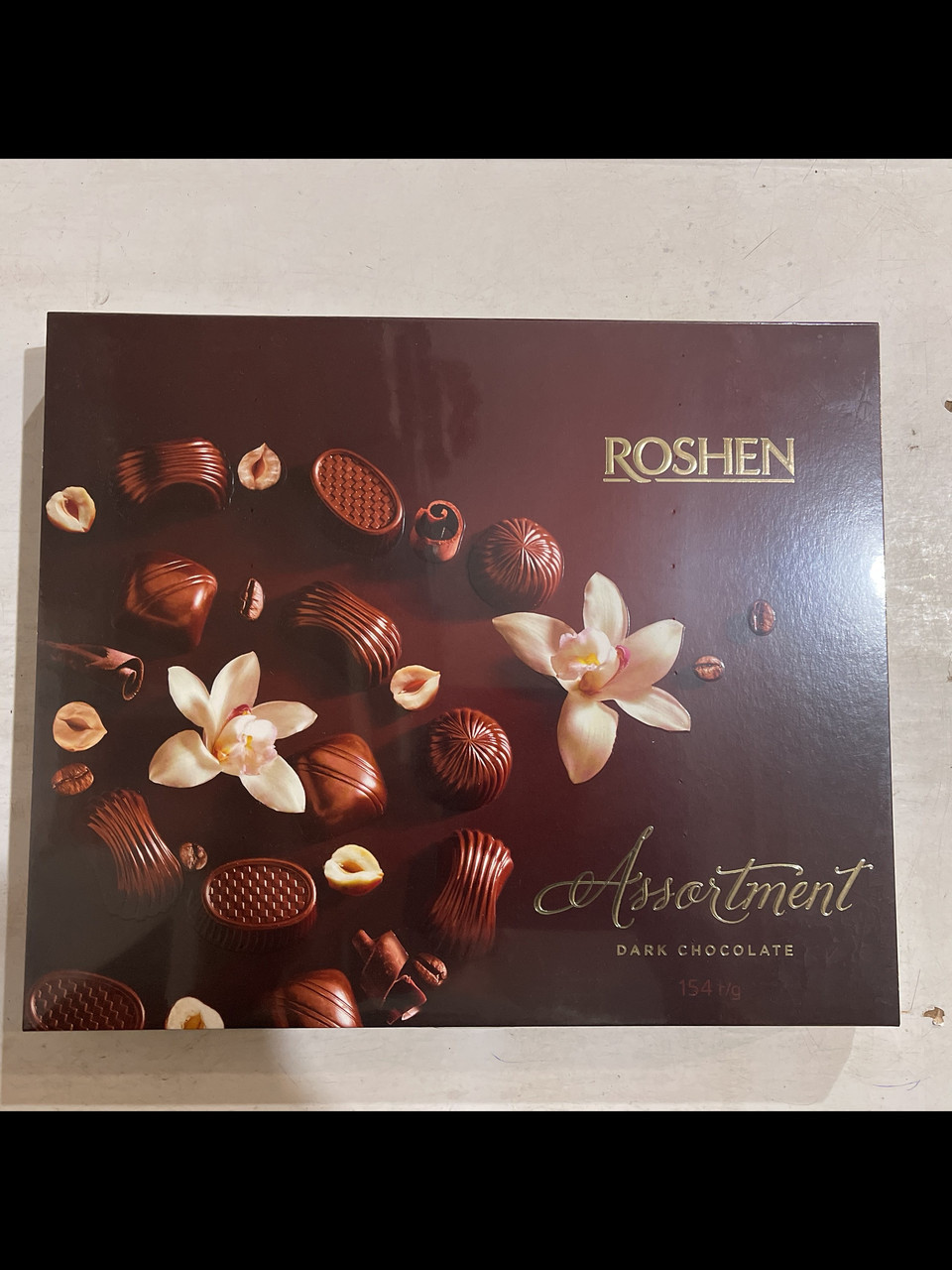 91-конфети Асорті Рошен 154 г у чорному шоколаді