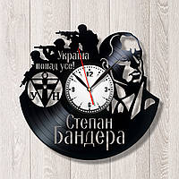 Степан Бандера часы Україна понад усе Виниловые часы Украинская литература Патриотические часы Часы Украина