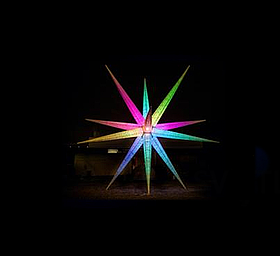 Вулична Гірлянда декоративний кристал з RGB прожекторами