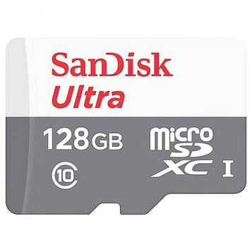 Карта пам'яті SanDisk 128GB microSDHC C10 UHS-I R100MB/s Ultra