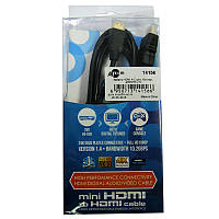 Кабель ATcom HDMI-miniHDMI 2,0m ver1.4 , black, блистер