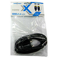 Кабель Maxxter HDMI-HDMI 1,8m ver1.4 , black