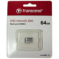 Карта памяти micro-SDXC 64Gb (UHS-1) Transcend 300S 95Mb/s no adapter