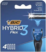 Змінні картриджі для гоління (леза) чоловічі BIC Flex 3 Hybrid 4 шт