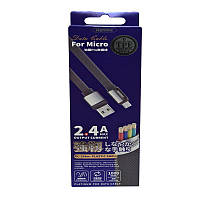 Кабель Remax USB / microUSB Platinum RC-154m 1,0m. 2.4A, black