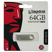 Флеш память 64Gb Kingston DT SE9 metal, USB3.0