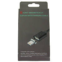Кабель Lightning-USB магнитный Clip-On 1,0m; 2.4A