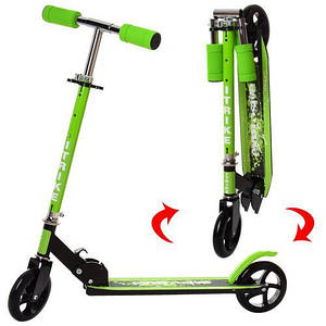 Самокат двоколісний дитячий (кермо 64/84см, колеса 145 мм, складаний) iTrike SR 2-005-GRB Зелений