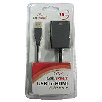 Конвертер сигнала Cablexpert USB3.0 / HDMI (розетка) A-USB3-HDMI-02