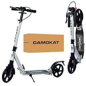 Самокат двоколісний для підлітка складаний iTrike SR 2-018-10-1-W1 Білий | Самокат для підлітка