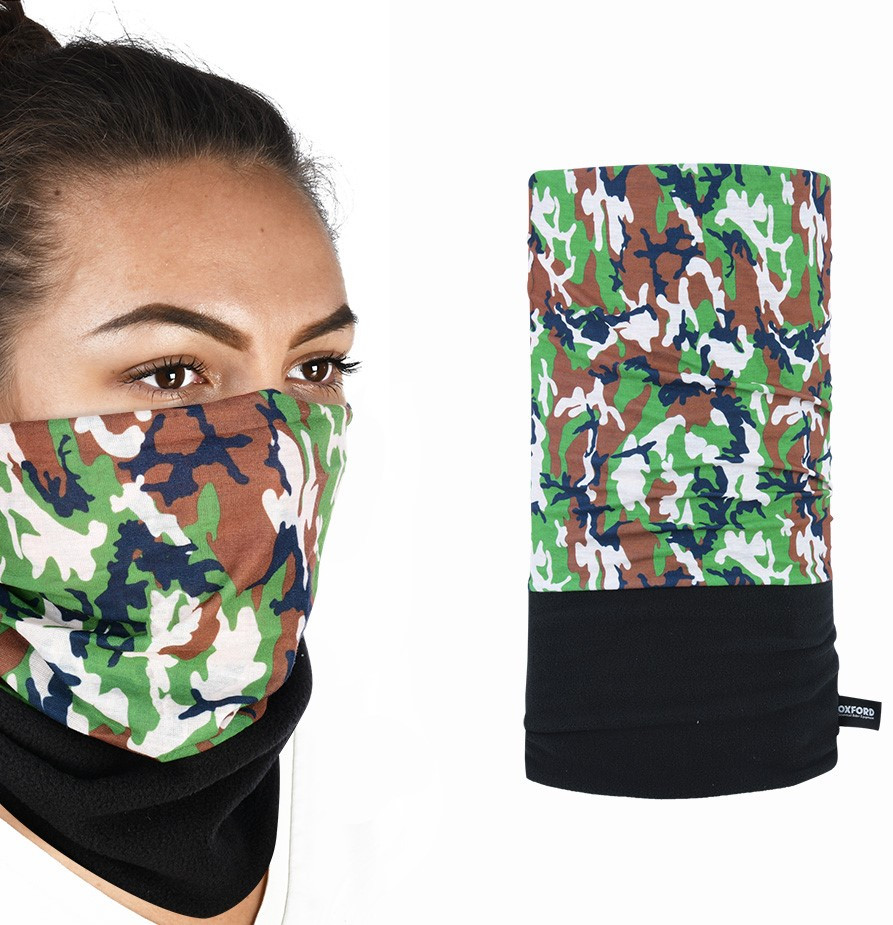 Тепла пов'язка-бафф Oxford Snug Green Camo зелений камуфляж, One Size