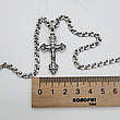 Срібний ланцюжок із хрестиком на шию Срібло 925 проби комплект, фото 9
