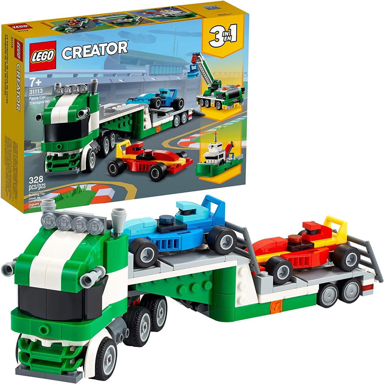 Лего Креатор 3 в 1 Транспортер перегонових автомобілів 31113 LEGO Creator 3in1 Race Car Transporter
