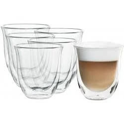 Набір склянок кавових чашок Delonghi двостінних 190мл (5513296661) Оригінал з подвійними стінками.