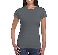 Женская футболка SoftStyle 153 ,ТМ Gildan, цвет темно-серый , разм. M