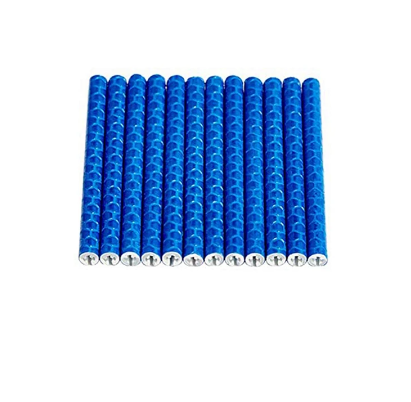 Велосипедні відбивачі на спиці сині, накладки на спиці велосипеда 12 штук