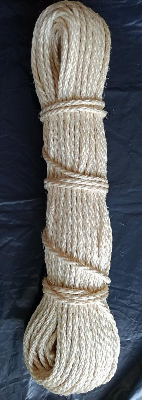 Верёвка (канат) сизалевая декоративная д.8 мм - фото 1 - id-p1643669495