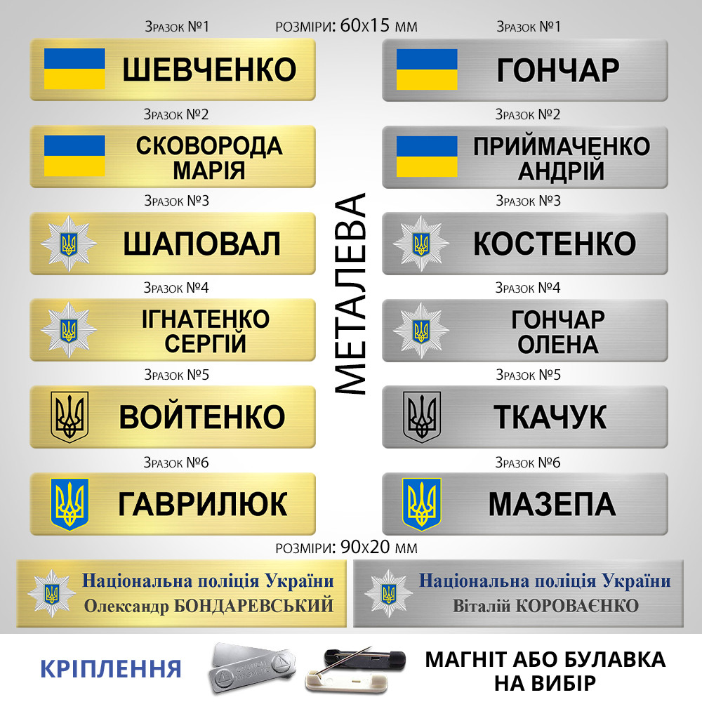 БЕЙДЖИК ПОЛІЦЕЙСЬКОГО МЕТАЛЕВИЙ НА БУЛАВЦІ (ВИГОТОВЛЕННЯ ЗА 1-НУ ГОДИНУ В КИЄВІ НА ОБОЛОНІ)