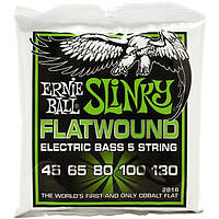 Струны Ernie Ball 2816 Cobalt Slinky Flatwound Bass 45-130