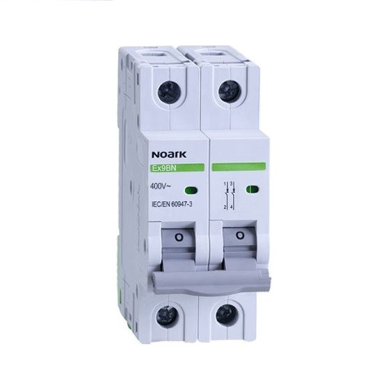 Автоматичний вимикач 2P, 32А, C, 6кА NOARK серія  Ex9BN (100131)