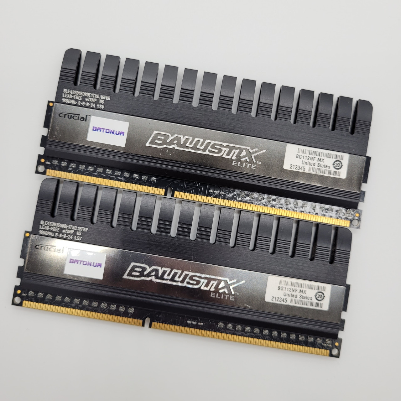Игровая оперативная память Ballistix Elite DDR3 8Gb (4Gb+4Gb) 1600MHz 12800U CL8 (BLE4G3D1608DE1TX0.16FKR) Б/У