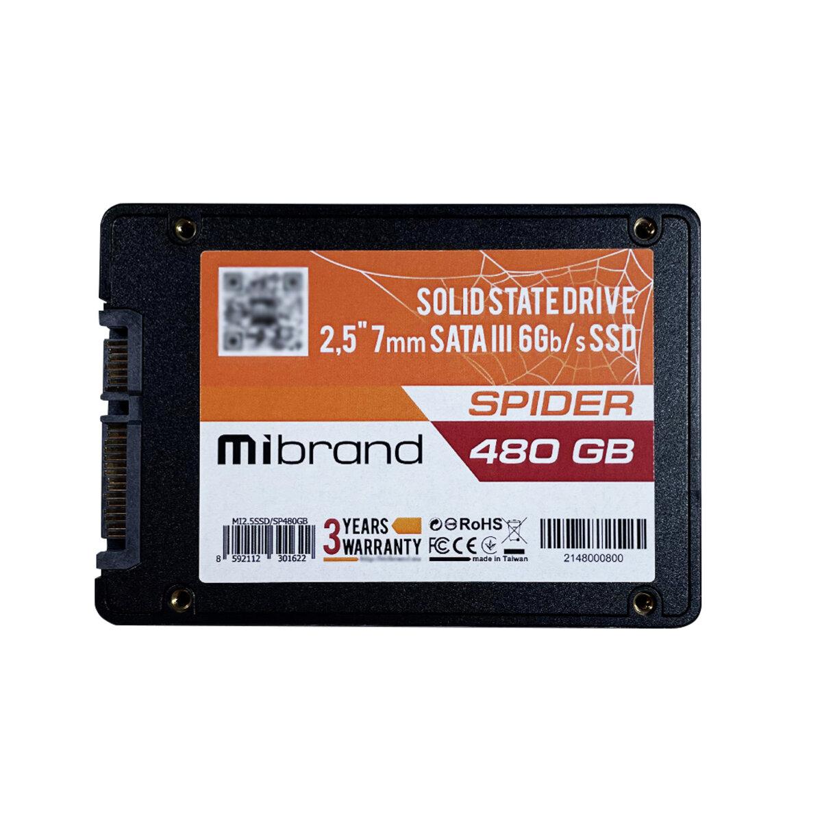 Твердотільний накопичувач 2.5" SSD 480GB Mibrand Spider (MI2.5SSD/SP480GB)