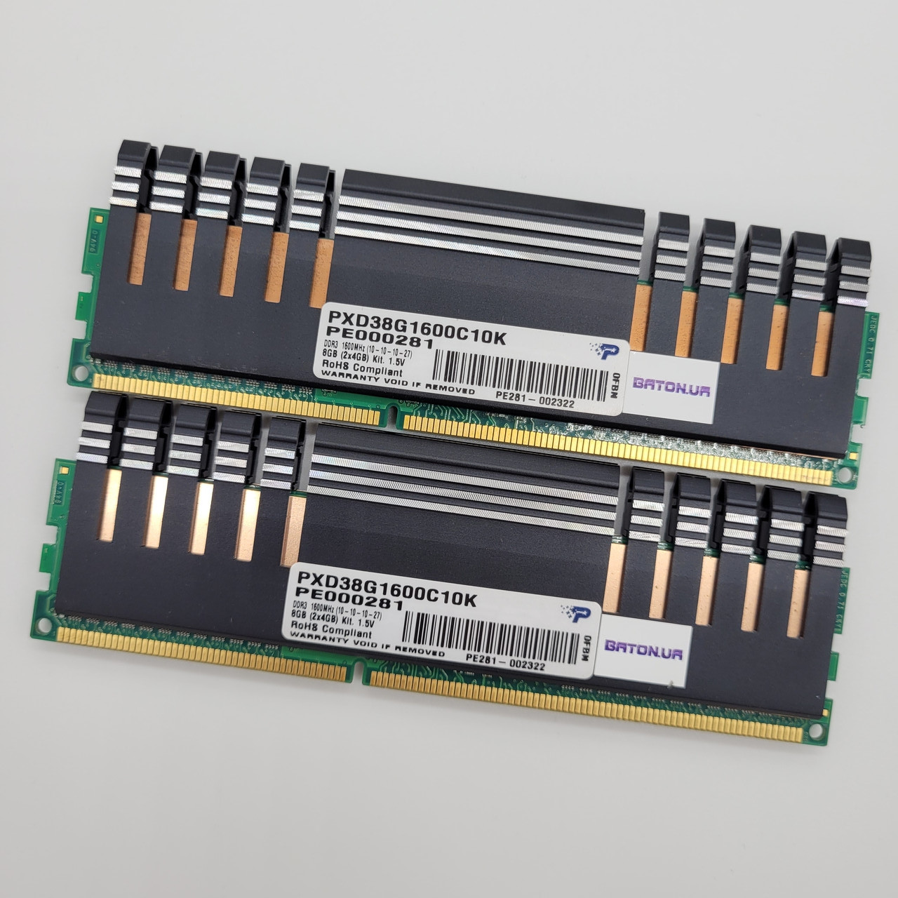 Ігрова оперативна пам'ять Patriot Viper Xtreme DDR3 8Gb 1600MHz PC3 12800U CL10 2R8 (PXD38G1600C10K) Б/В