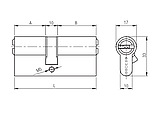 Циліндровий механізм Kale BNE 100 mm (45*10*45), фото 3