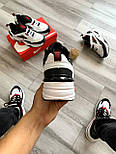 Чоловічі кросівки Nike M2K Tekno весна-осінь повсякденні білі з червоним Живе фото, фото 7