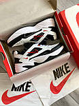Чоловічі кросівки Nike M2K Tekno весна-осінь повсякденні білі з червоним Живе фото, фото 8