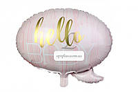 Воздушный шар (60см) Hello baby нежно-розовый