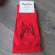 Шкарпетки чоловічі демісезонні бавовна Happy Socks, розмір 41-45, високі, асорті, 09419, фото 2