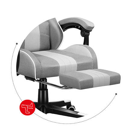 Fotel Gamingowy HUZARO Force 4.7 White Mesh, фото 1