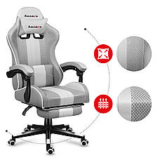 Fotel Gamingowy HUZARO Force 4.7 White Mesh, фото 3