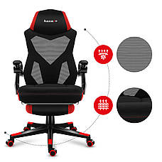 Fotel Gamingowy HUZARO COMBAT 3.0 Red, фото 3