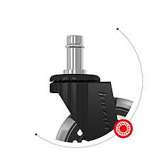 Kółka do fotela Casters 2.0 Black, фото 6