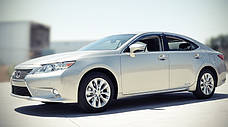 Дефлектори вікон (вітровики) Lexus ES 2013 - З Молдингом Хром, фото 4