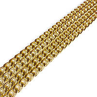 Металевий ланцюжок для сумок, золото. 16х11 мм.