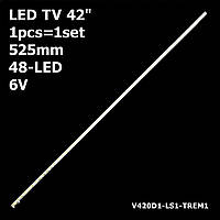 LED подсветка TV 42" 48-led 6V 525mm V420D1-LS1-TREM1 TX-42AS600E V420DK1-KS1 1pcs=1set