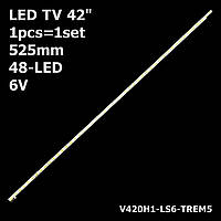 LED підсвітка TV 42" 48-led 6V 525mm TX-42AS600E V420DK1-KS1 V420H1-LS6-TREM5 1шт.