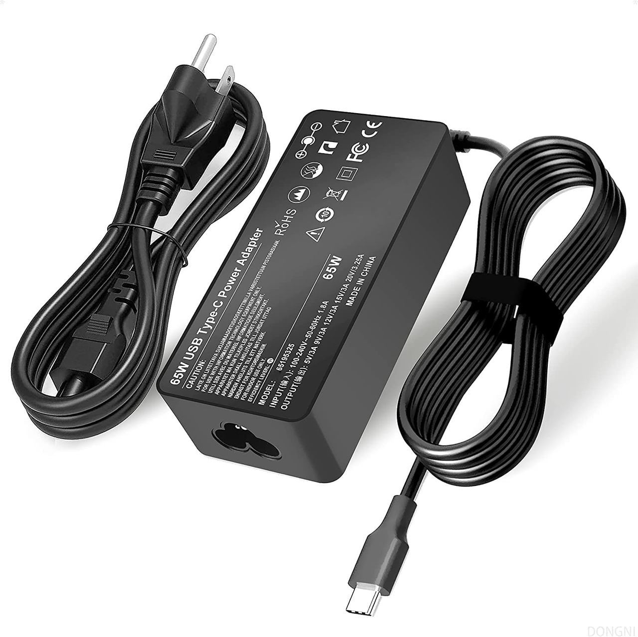 TTFA 65 Вт 45 Вт USB-C зарядний пристрій для ноутбука, зарядний пристрій Chromebook сумісний із Lenovo C330 S330 100e 300e 500e Yo, фото 1