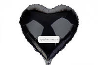 Воздушный шар сердце черный