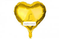 Воздушный шар сердце (18 дюймов) золотой