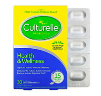 Culturelle, Health and Wellnes Пробиотик для поддержки здоровья и хорошего самочувствия, 30 капсул